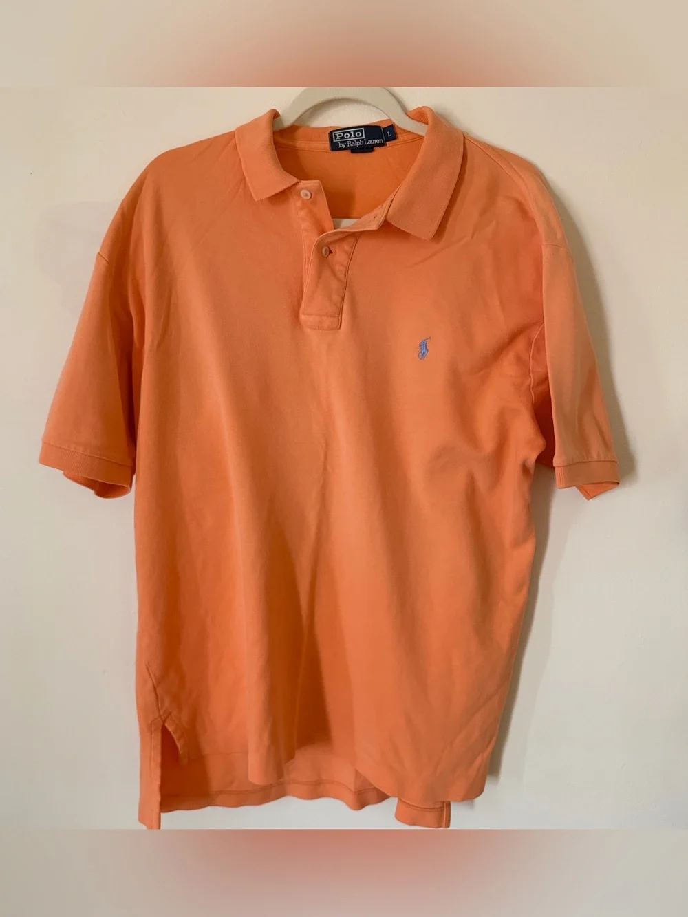 Lg Polo by Ralph Lauren Men's Orange Classic Fit Polo Shirt